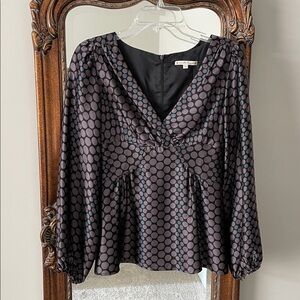 Nanette Lepore Silk Peplum Party Top